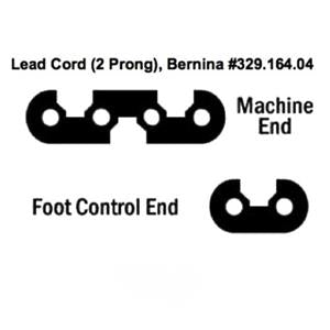 329.164.04 Bernina 2 Prong Power Lead Cord