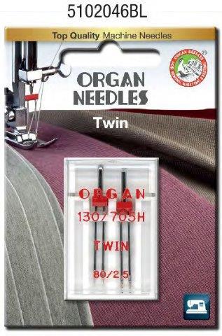 Organ Sewing Needle Twin Universal Sizes 1.4MM to 6.0MM