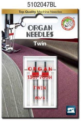 Organ Sewing Needle Twin Universal Sizes 1.4MM to 6.0MM