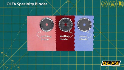 Olfa PIB45-1 Stainless Steel Pinking Blade, 1 Pack