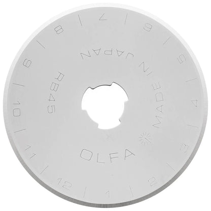Olfa 45mm Tungsten Steel Replacement Rotary Blade - 1, 2, 5, or 10 Packs