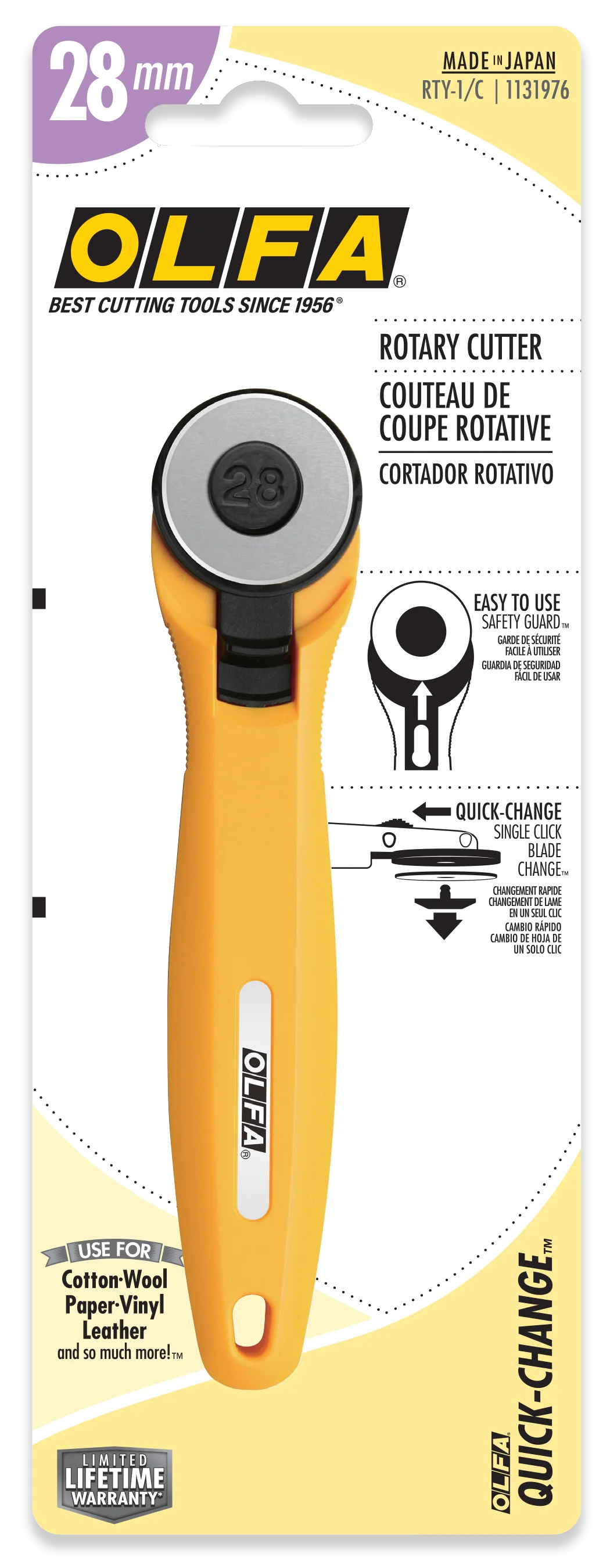 Olfa 28mm RTY-1/C Quick-Change Rotary Cutter