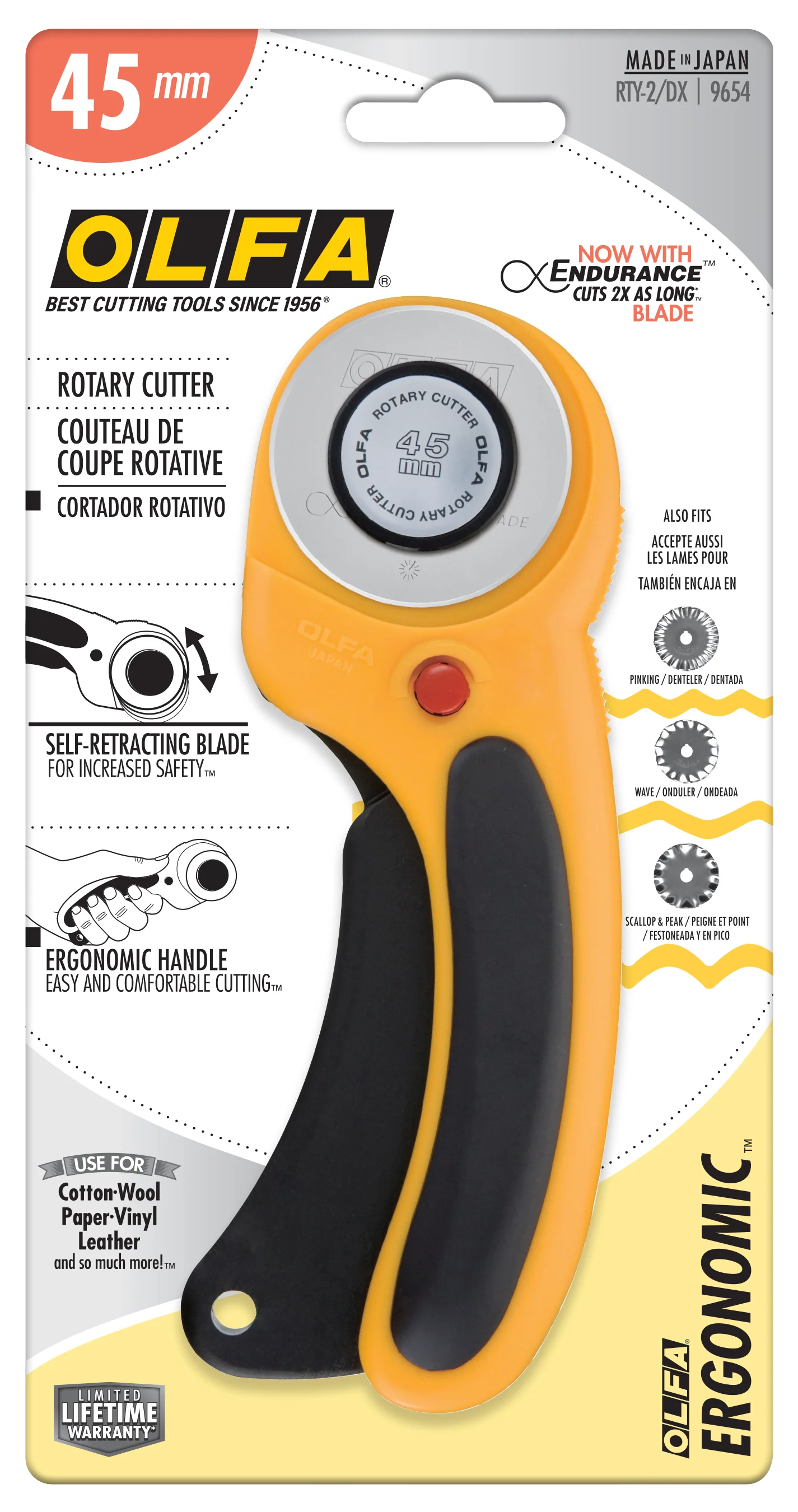 Olfa 45mm RTY-2/DX Ergonomic Rotary Cutter