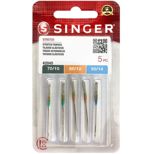 Singer Universal Ball Point/Stretch Needle 5 Pack Assorted Size 70,80,90