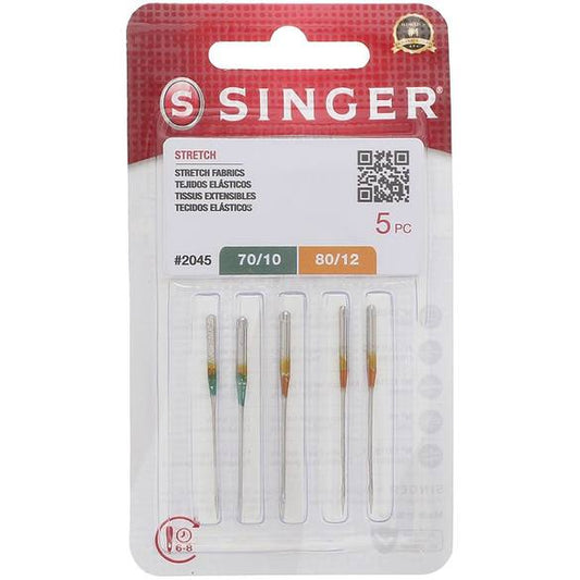 Singer Universal Ball Point/Stretch Needle 5 Pack Assorted Size 70,80