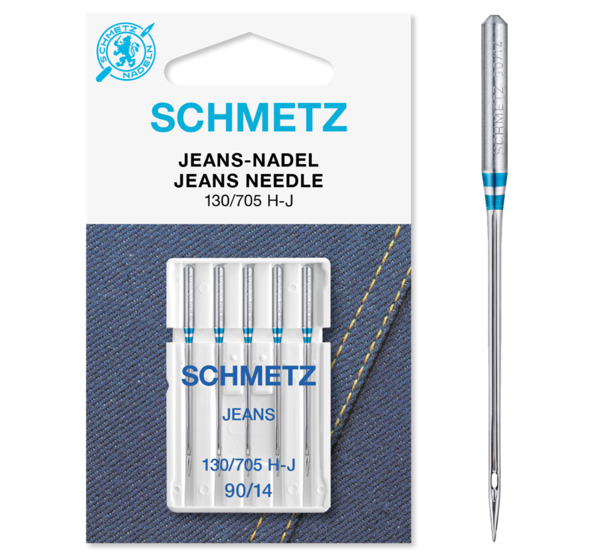 Schmetz Jeans/Denim Sewing Machine Needles 5-Pack