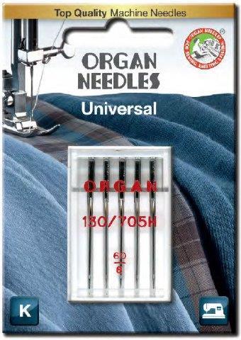Organ Universal Sewing Needle 5-Pack Size 60/8