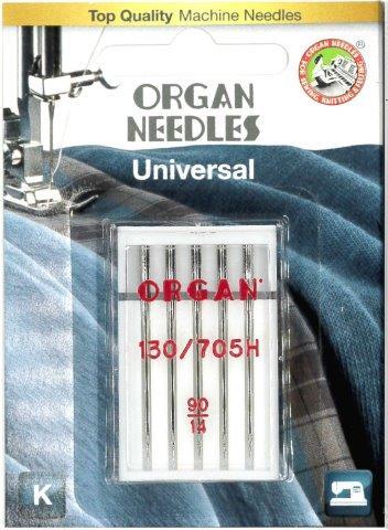 Organ Universal Sewing Needle 5-Pack Size 90/14