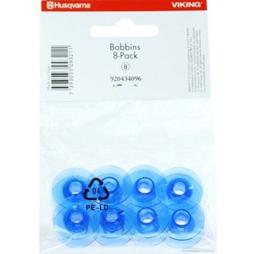 920434096 Genuine Husqvarna Blue Bobbins 8 Pack