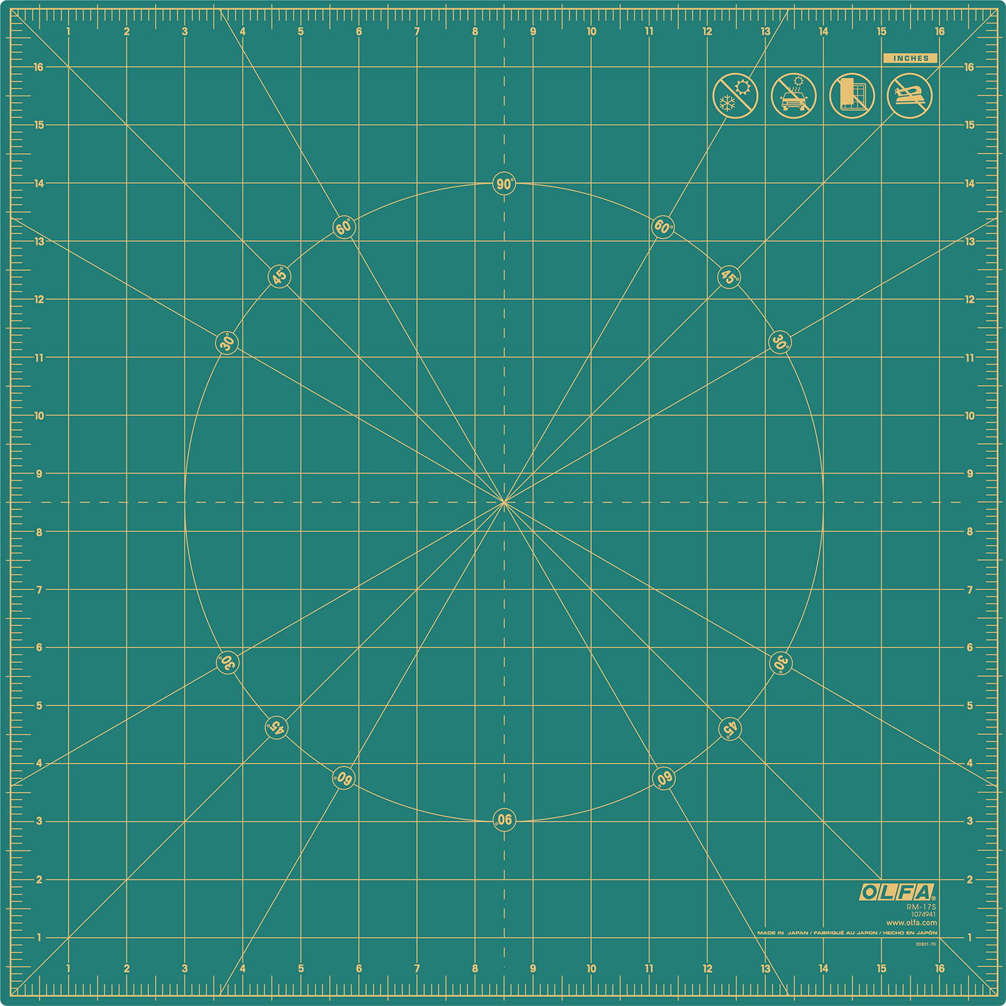 Olfa RM-17S 17" Rotating, Self-Healing Cutting Mat