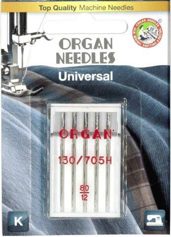 Organ Universal Sewing Needle 5-Pack Size 80/12