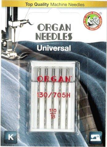 Organ Universal Sewing Needle 5-Pack Size 110/18