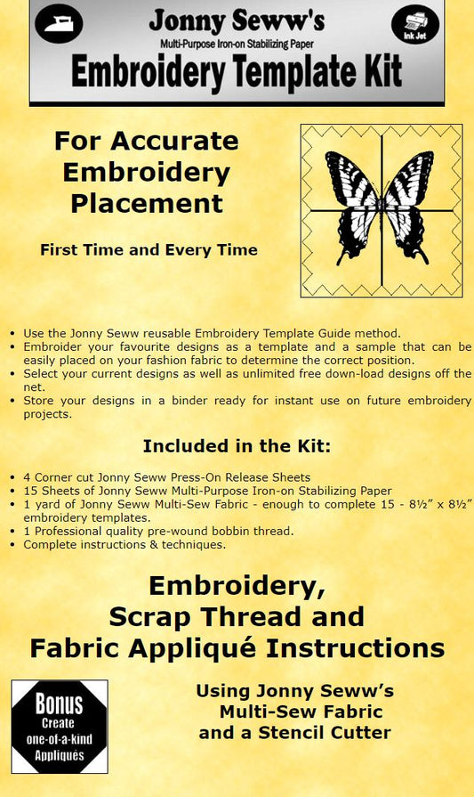 Jonny Seww's Embroidery Template Kit