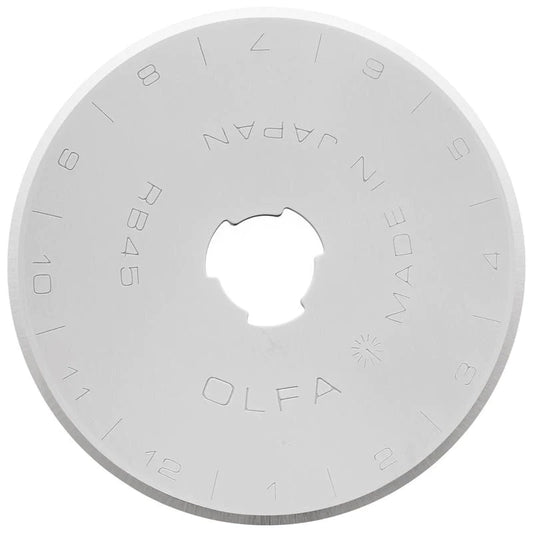 Olfa 45mm Tungsten Steel Replacement Rotary Blade - 1, 2, 5, or 10 Packs