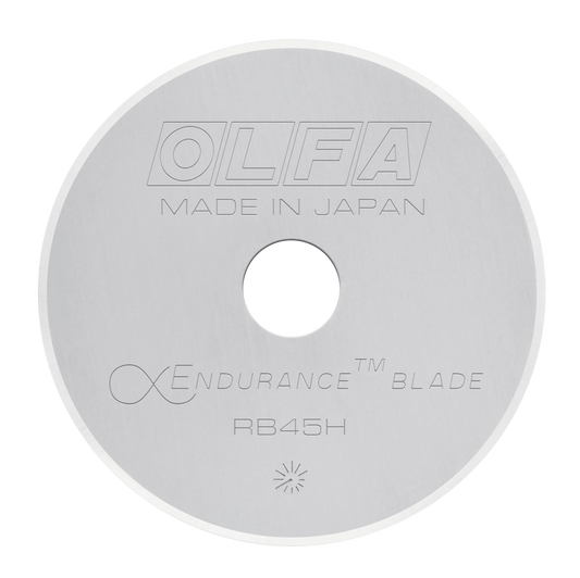 Olfa 45mm Tungsten Steel Endurance Rotary Blade, 1 or 2 pack