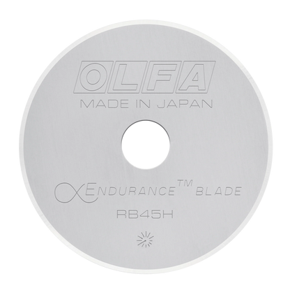 Olfa 45mm Tungsten Steel Endurance Rotary Blade, 1 or 2 pack