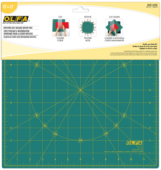 Olfa RM-12S 12" Rotating, Self-Healing Cutting Mat