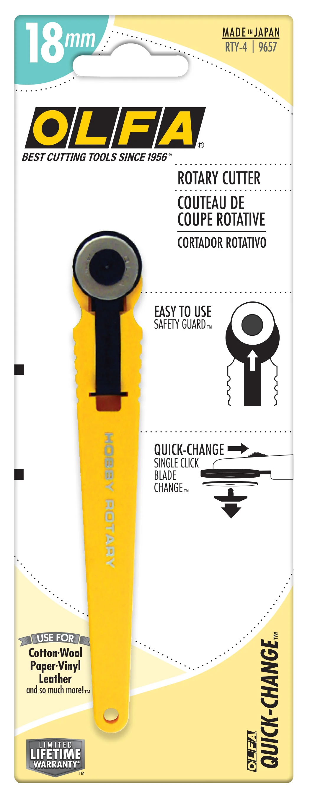 Olfa 18mm RTY-4 Quick-Change Rotary Cutter