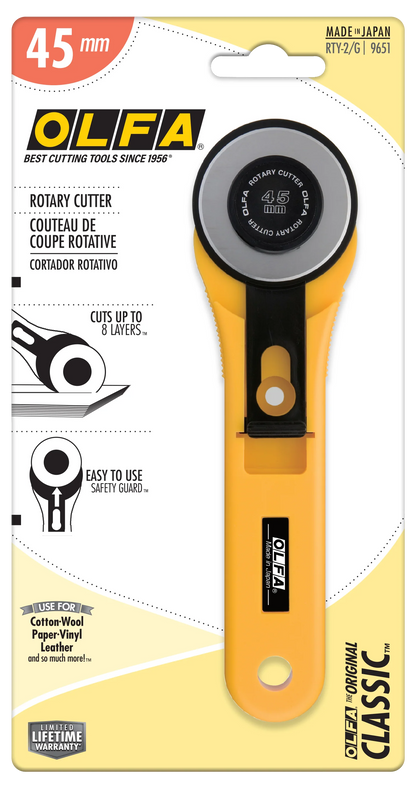 Olfa 45mm RTY-2/G Straight Handle Rotary Cutter